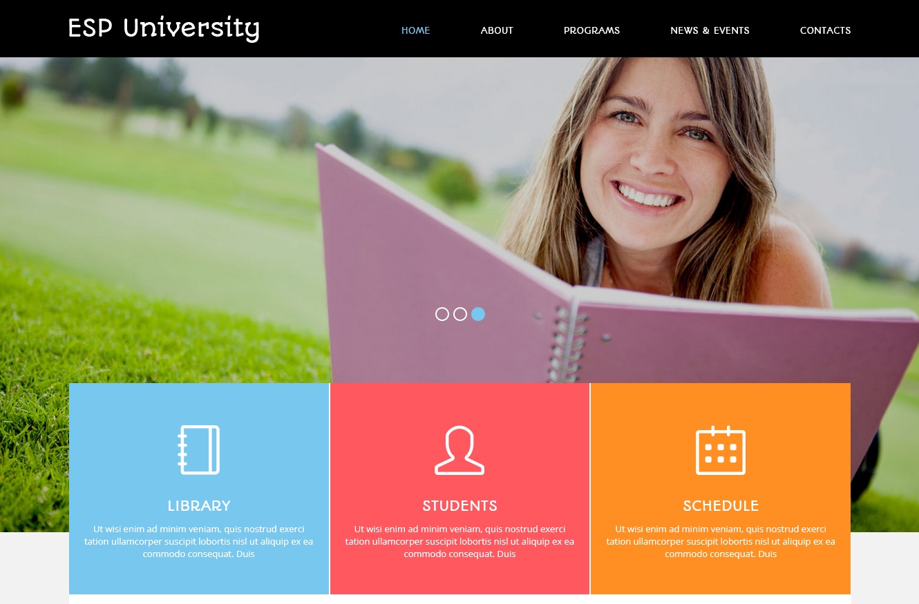 ESP University Joomla Template