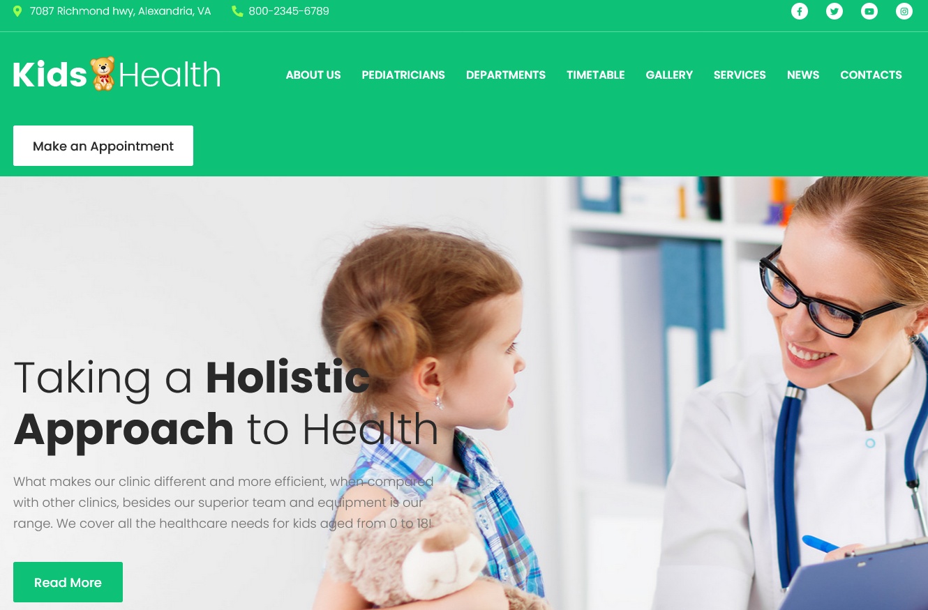 Kids Health WordPress Theme