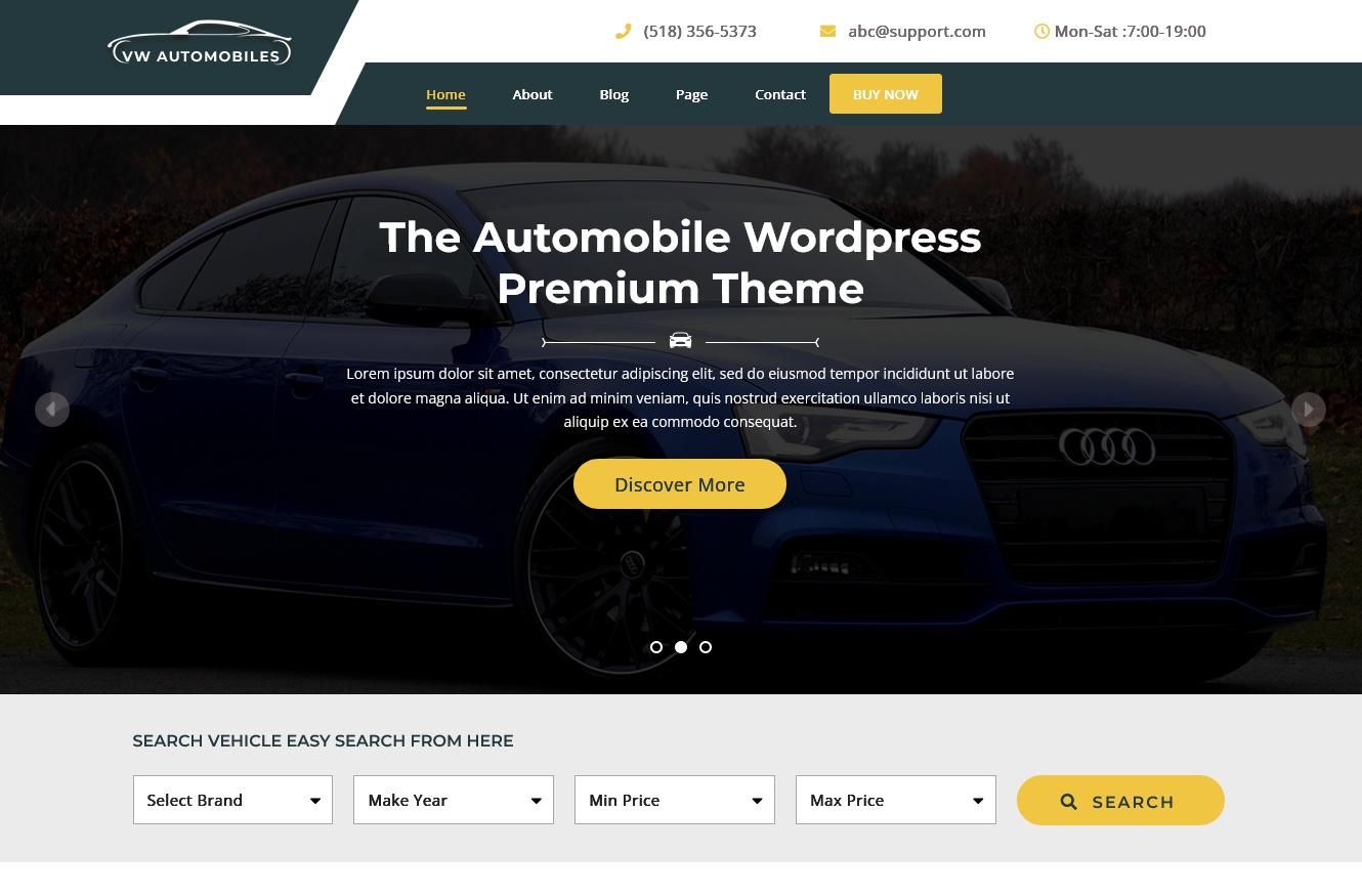 Auto Car Dealership Theme