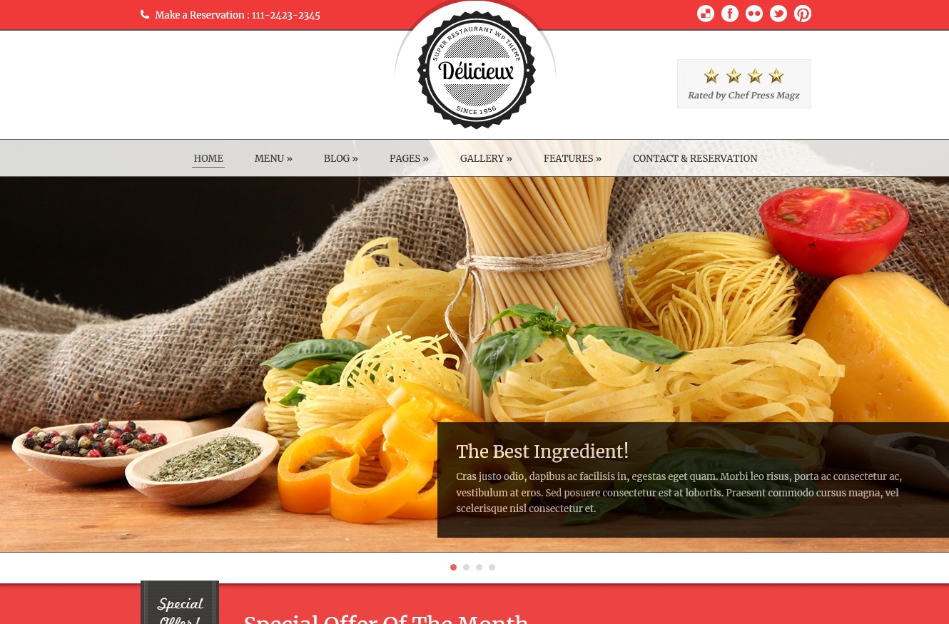 Delicieux WordPress Theme