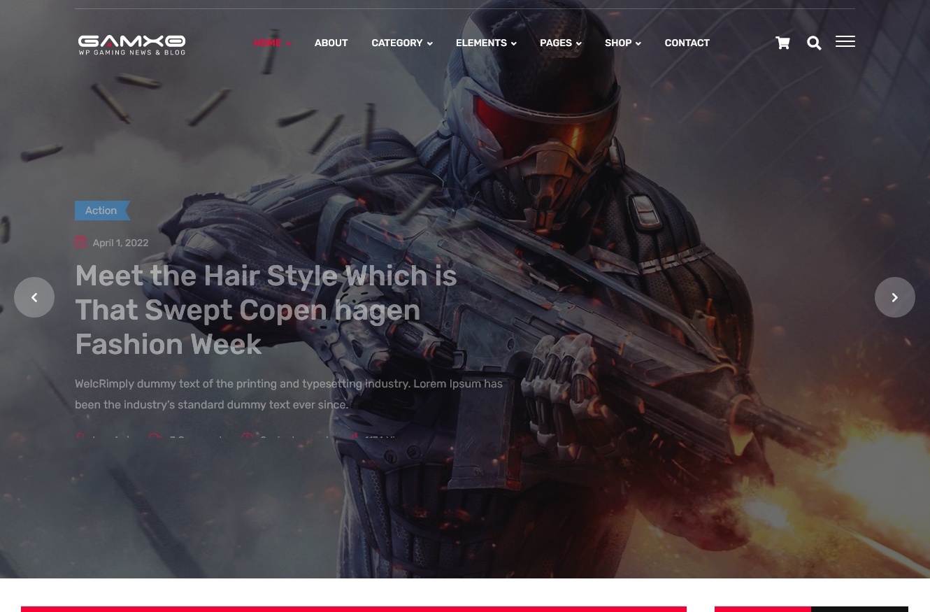 Gamxo WordPress Theme