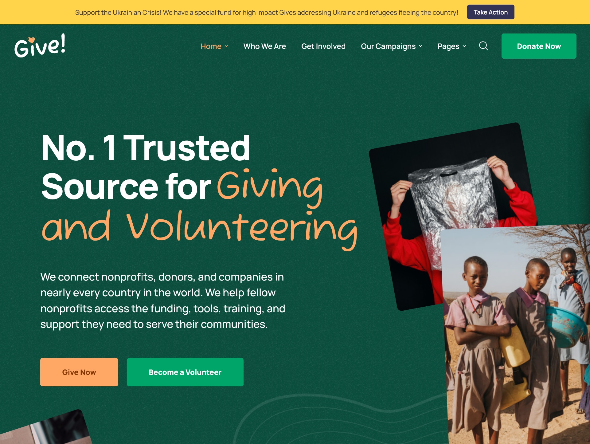 Give NGO Charity WordPress Theme