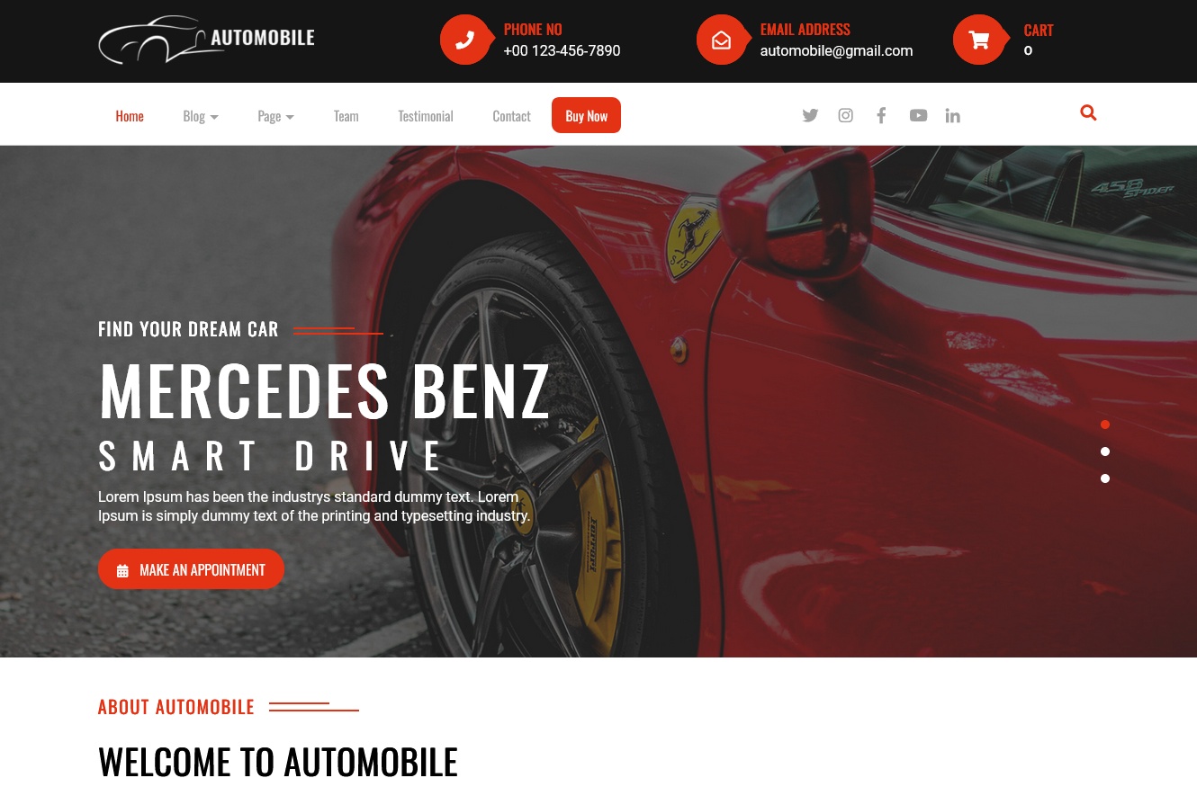 Automobile Hub WordPress Theme