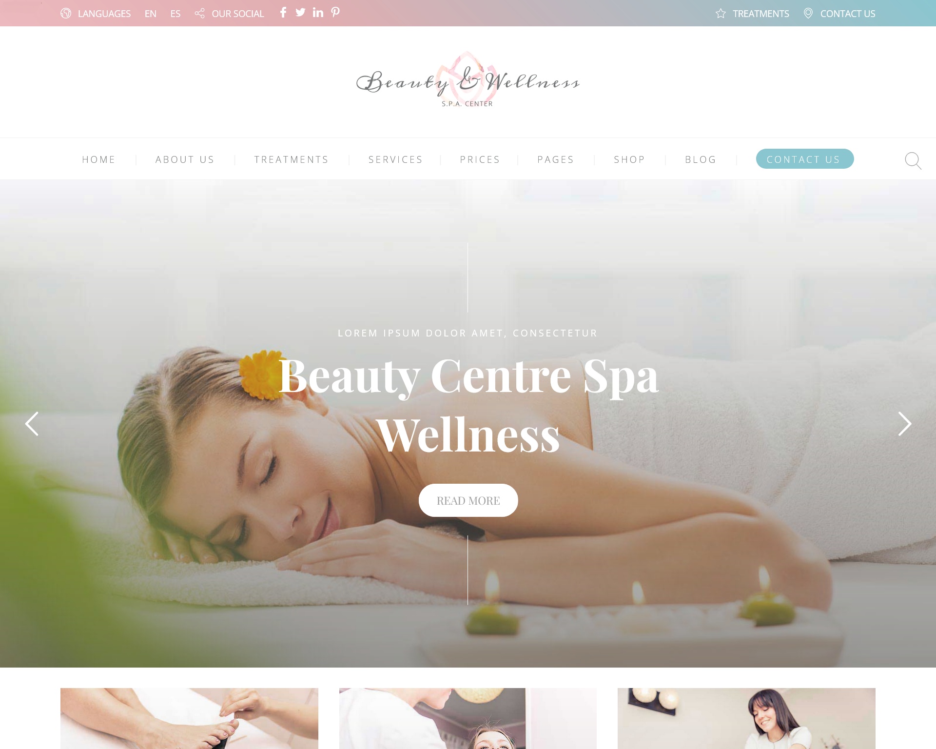 Spa & Beauty Salon WordPress Theme