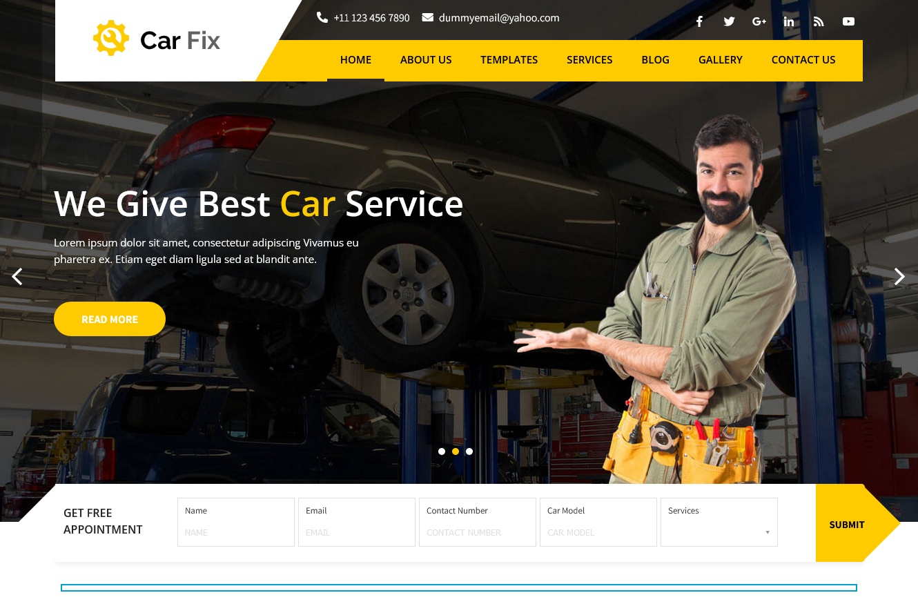 Car Fix WordPress Theme