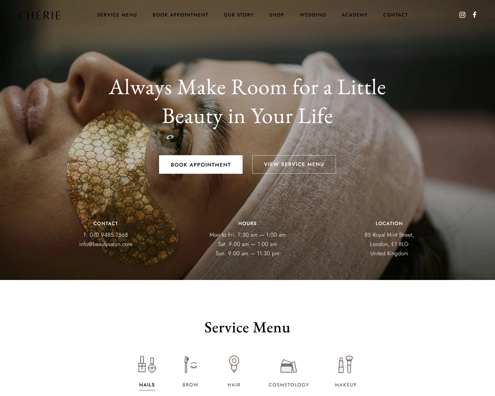 Chérie Beauty Salon WordPress Theme
