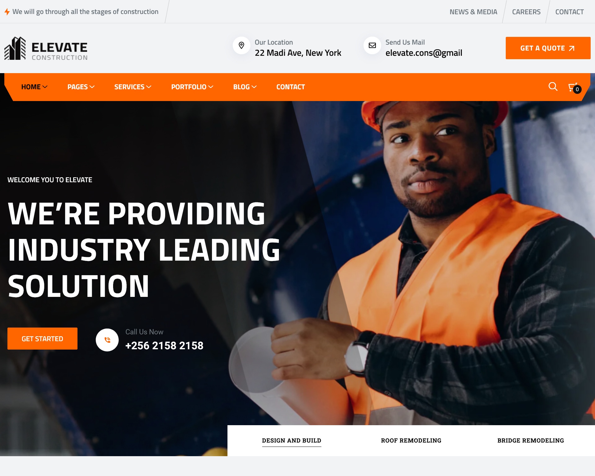 Construction WordPress Theme