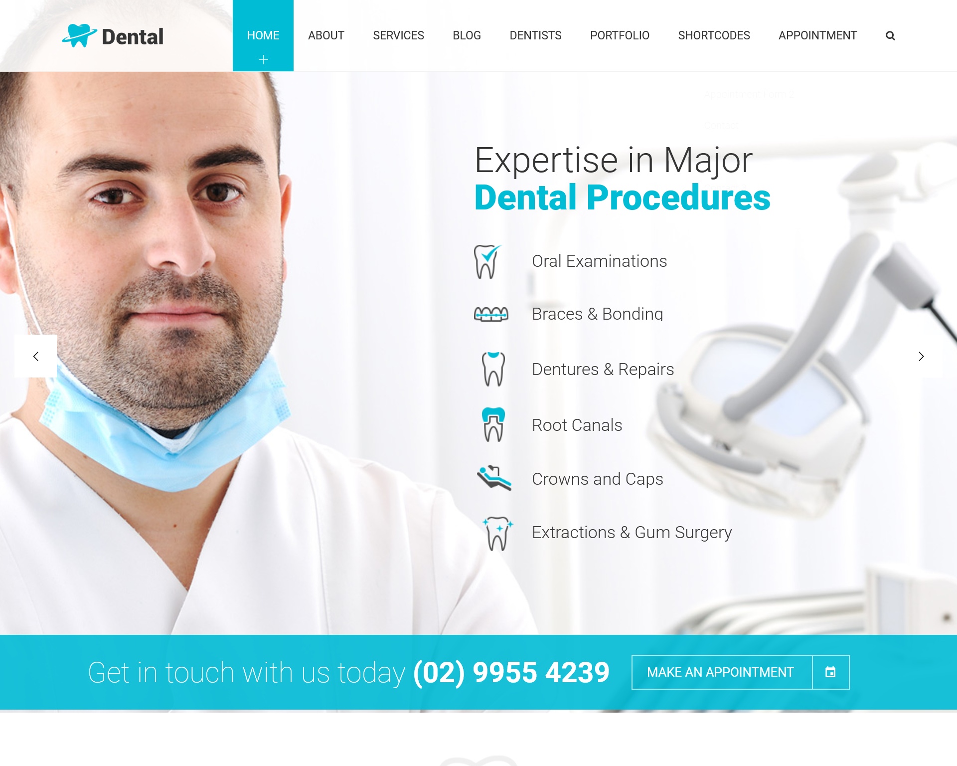 Dental Clinic WordPress Theme