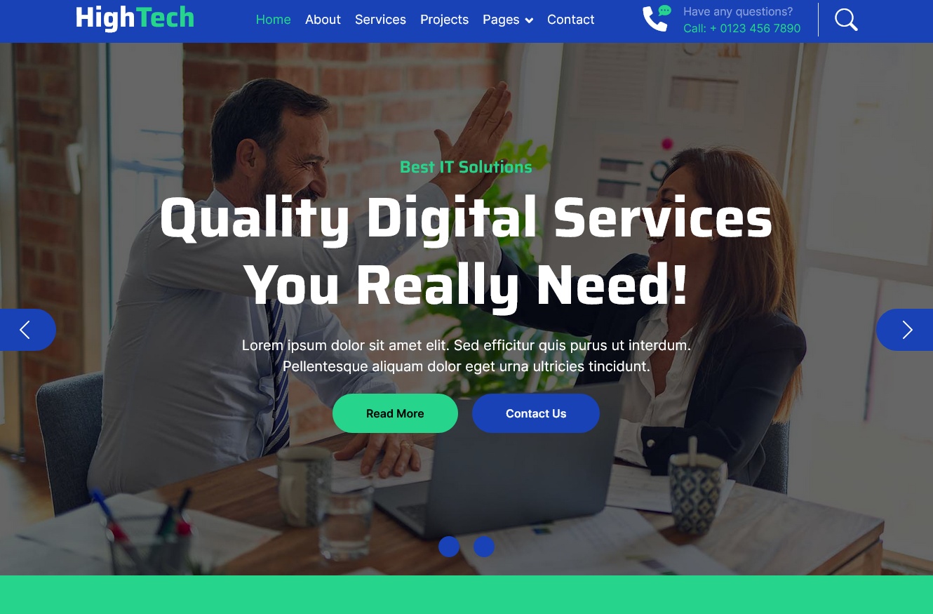 HTML Website Template for IT Solutions