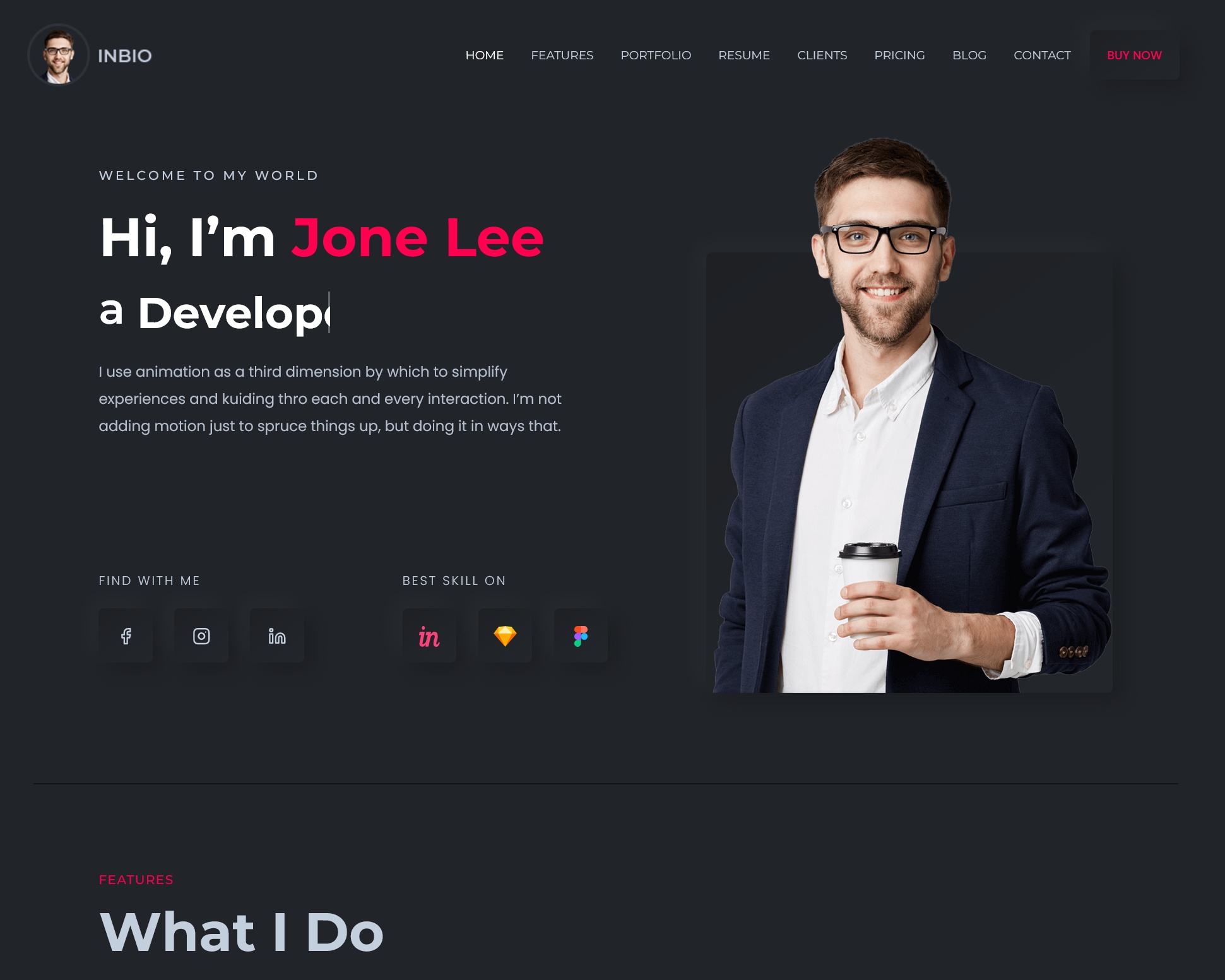 Inbio Personal Portfolio Bootstrap-5 Template