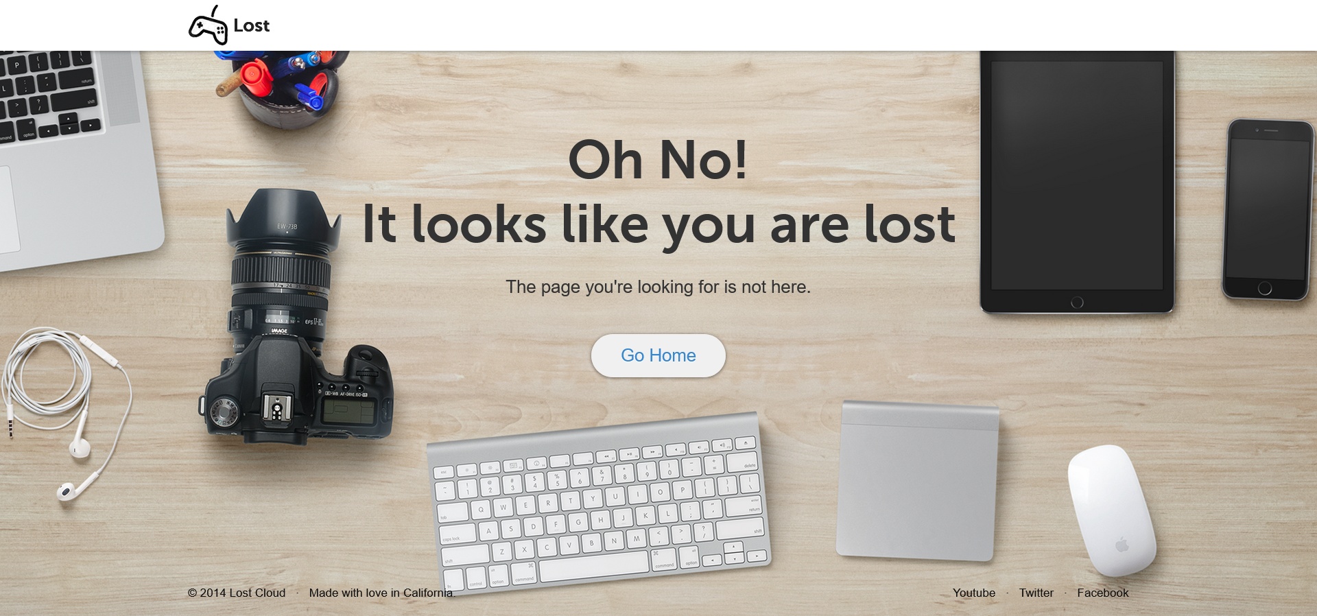 Lost Responsive 404 Error Template