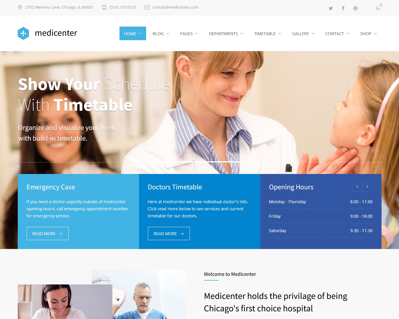 Medicenter Responsive Medical WordPress Theme