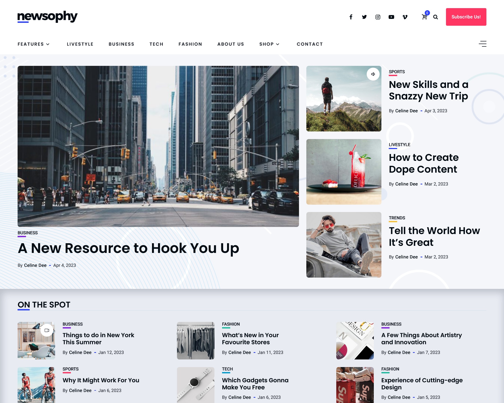 Newsophy News and Blog WordPress Theme