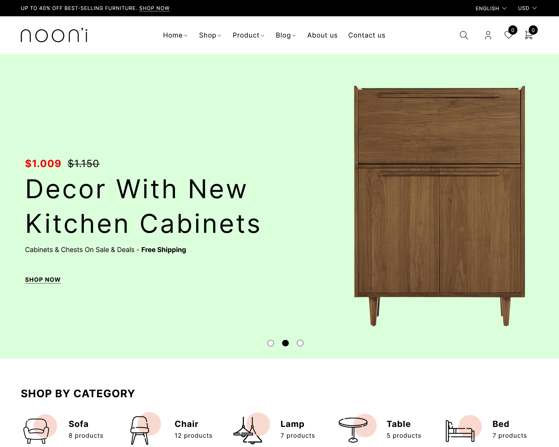 Nooni Furniture & Fashion WooCommerce WordPress Theme