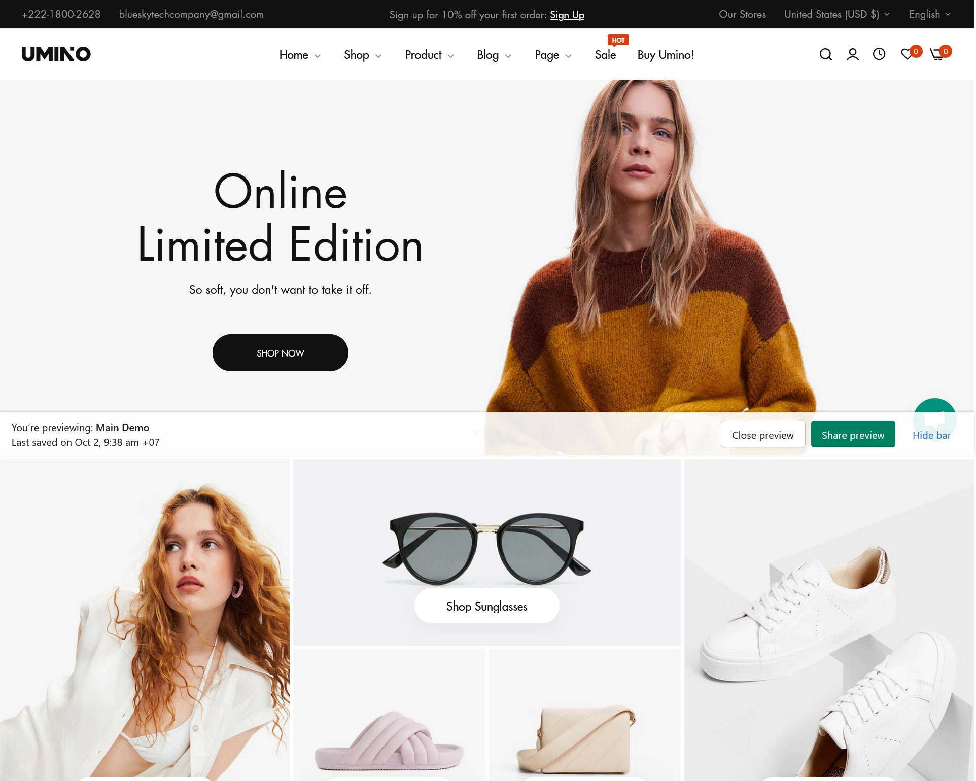 Umino Multipurpose Shopify Theme