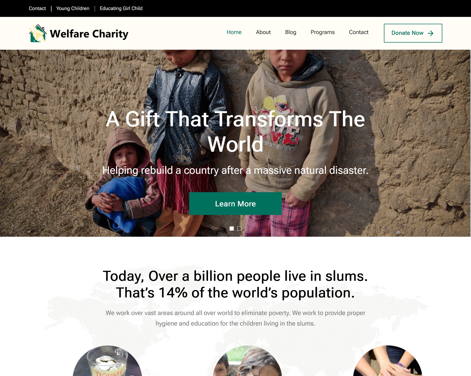 Welfare Charity WordPress Theme