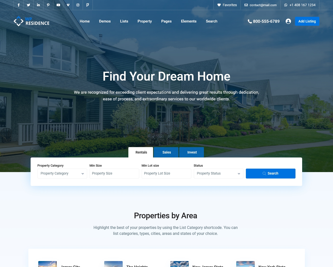 WPResidence Real Estate WordPress Theme