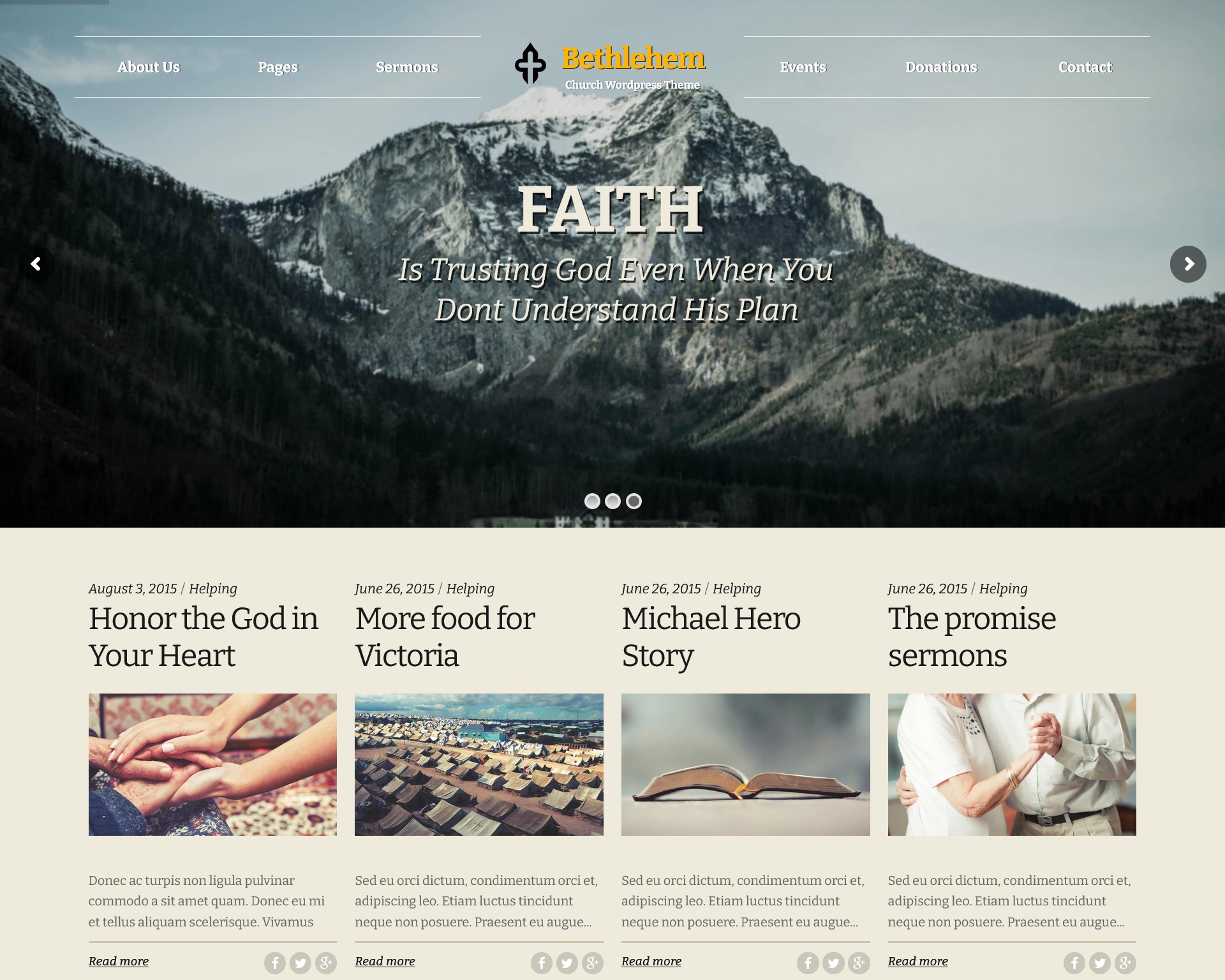 Bethlehem Church WordPress Theme