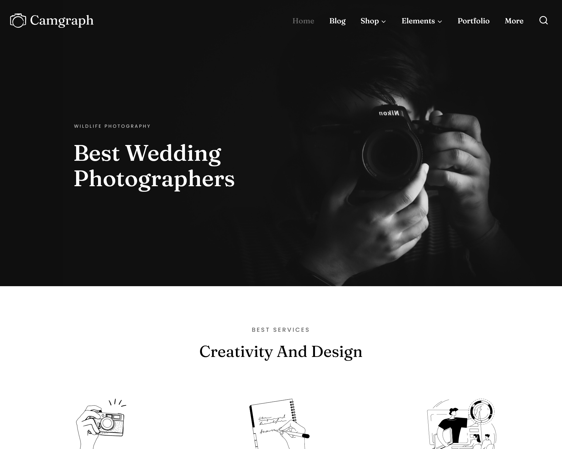 Camgaph Portfolio and Photography WordPress Theme