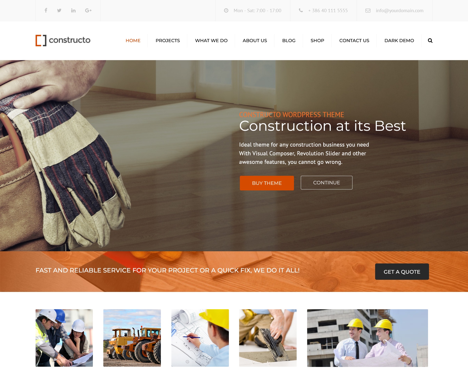 Construction WordPress Business Theme