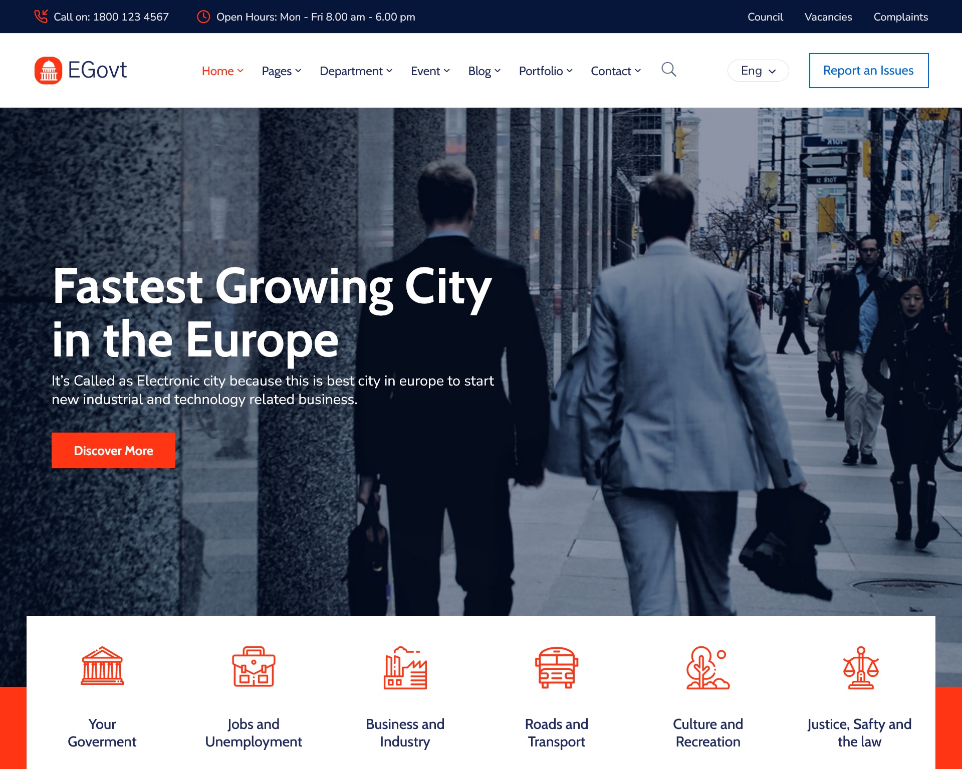 City Government & Municipal WordPress Theme 