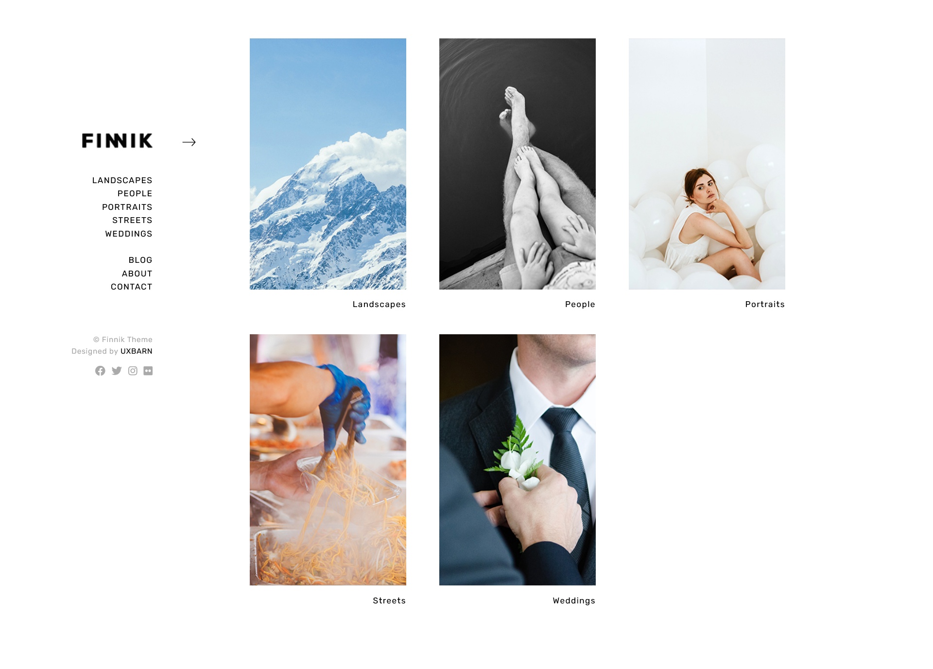 Finnik Minimal WordPress Theme for Photographers