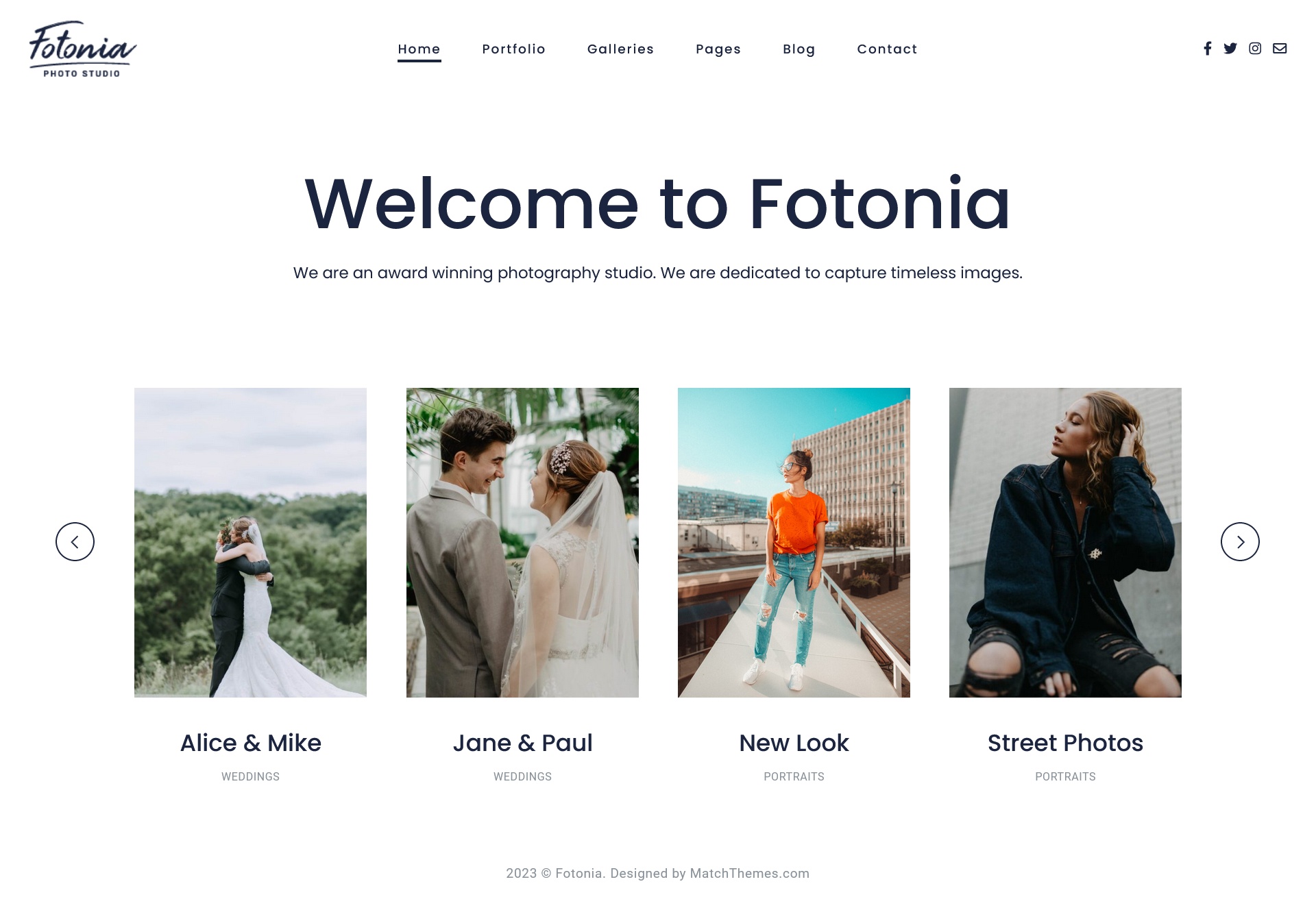Fotonia Modern Minimal Gallery Portfolio WordPress Theme