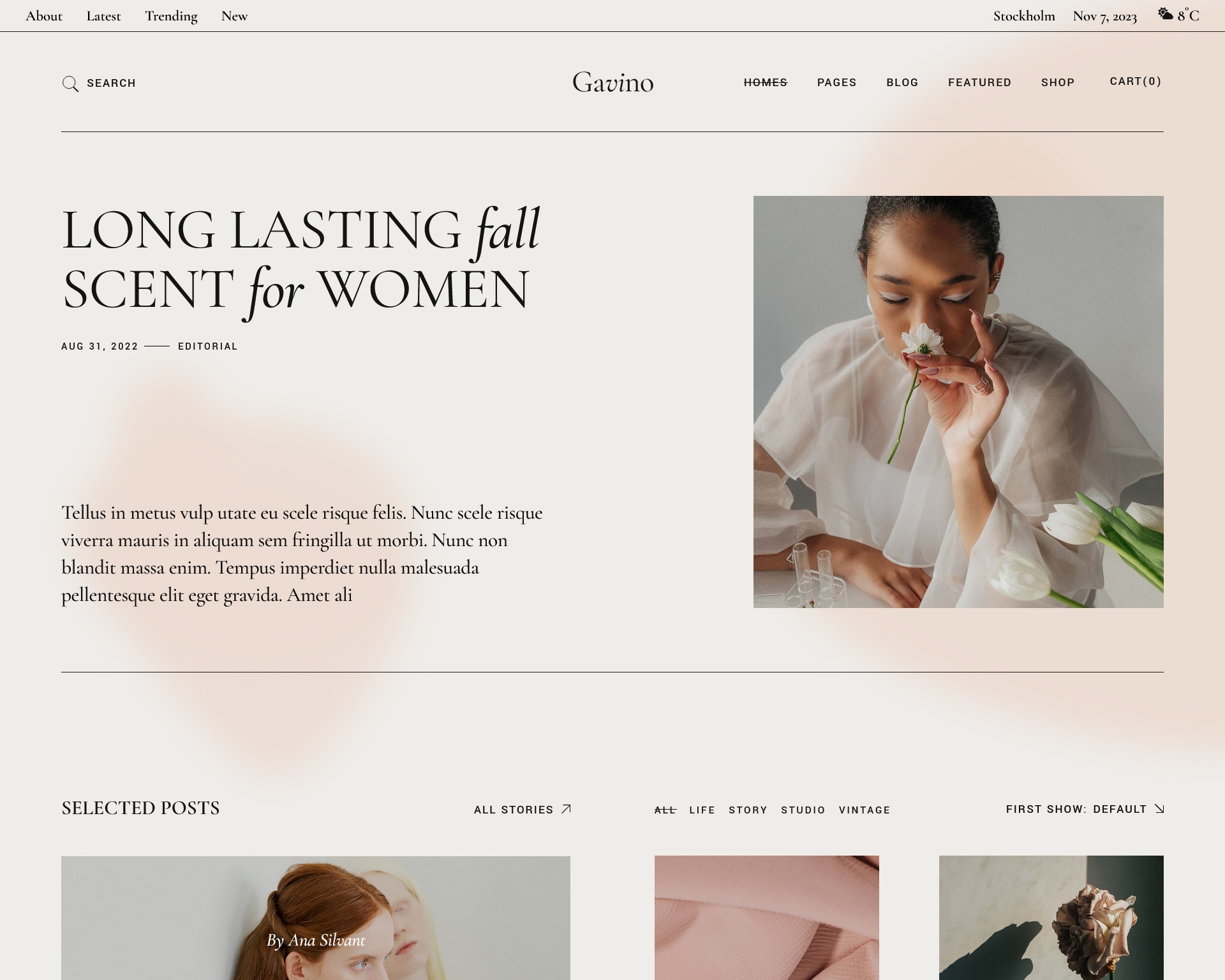 Gavino Lifestyle Magazine and Blog Theme