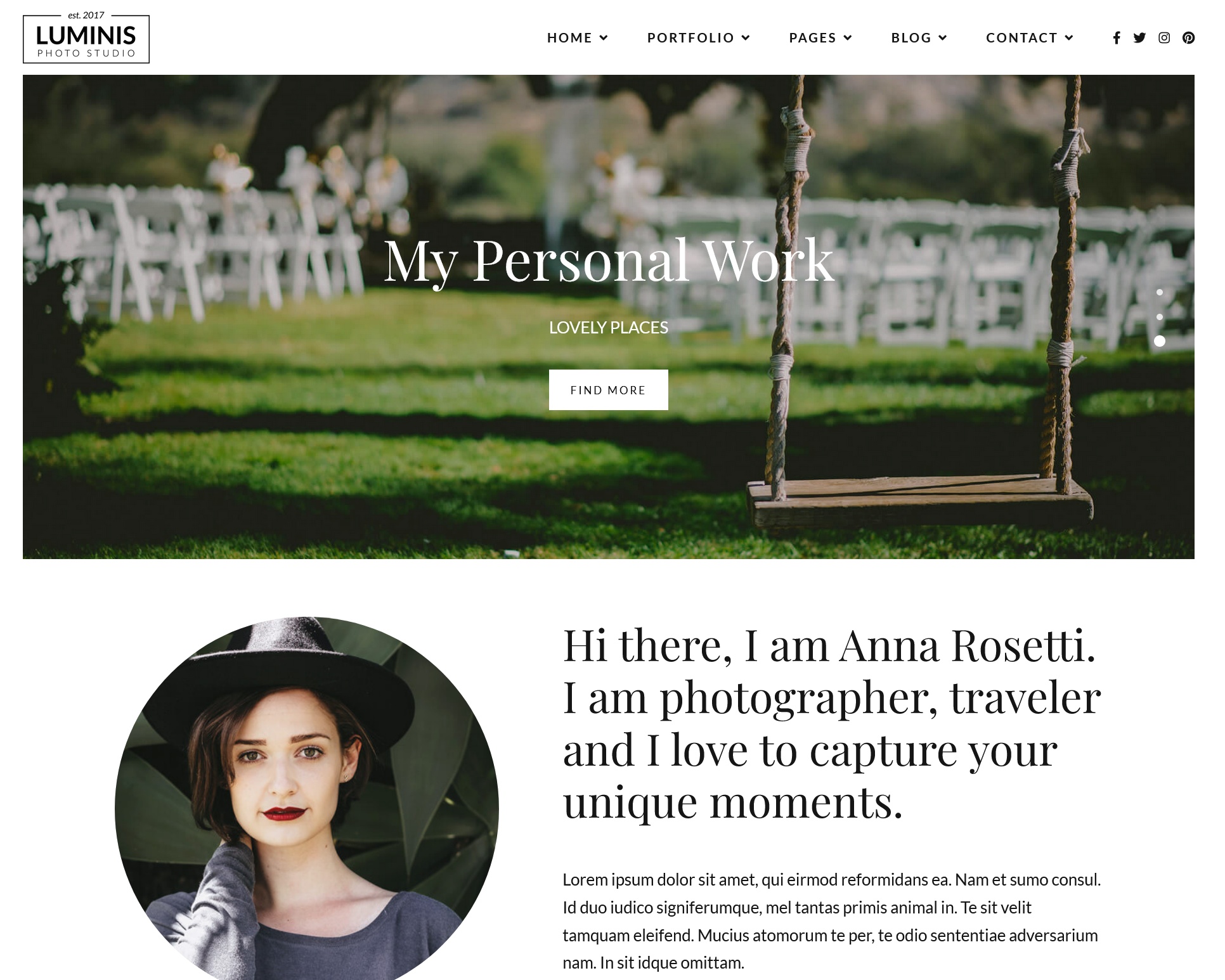 Luminis Photography WordPress Theme for Wedding, Travel, Event Portfolios
