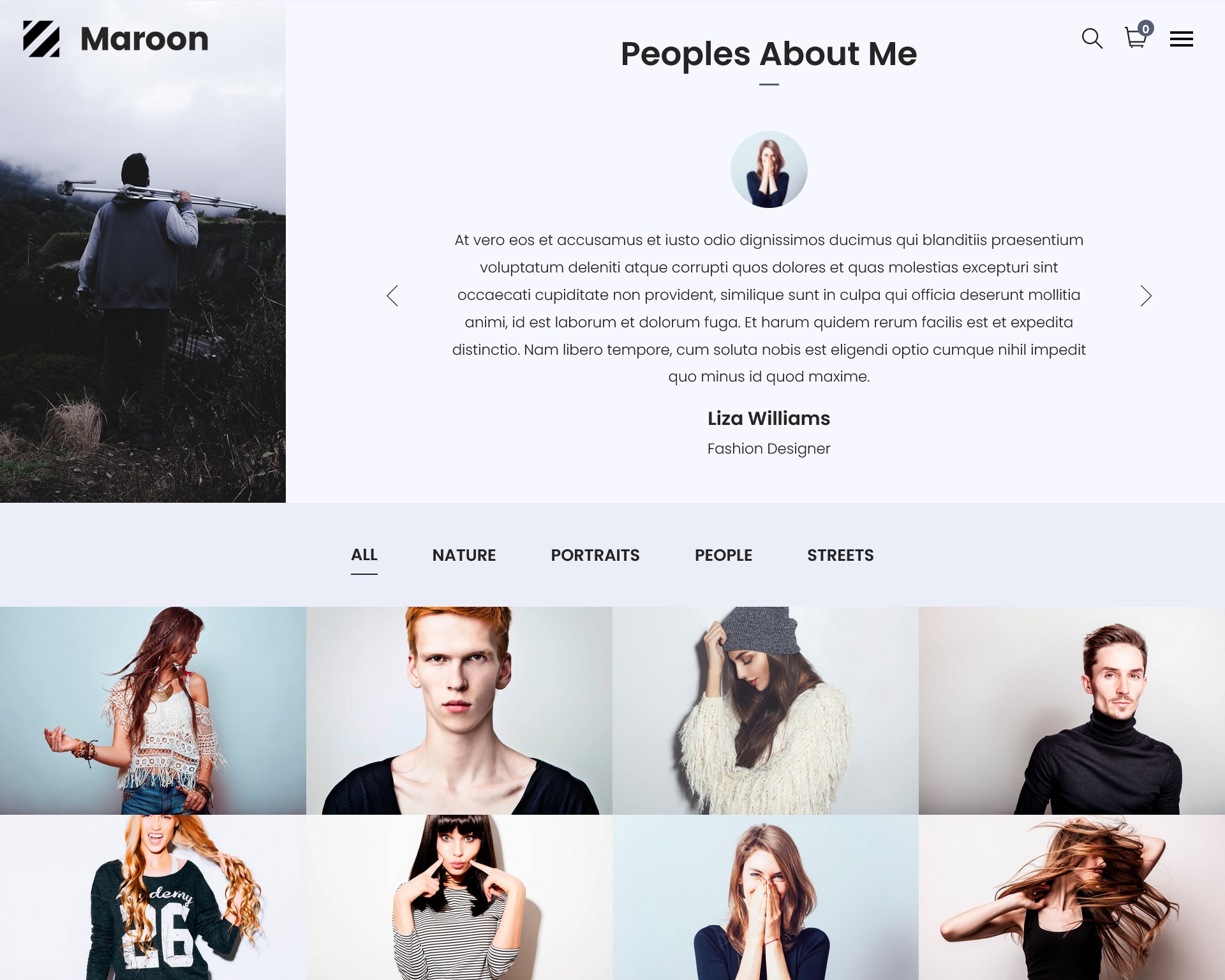 Maroon Photography Theme