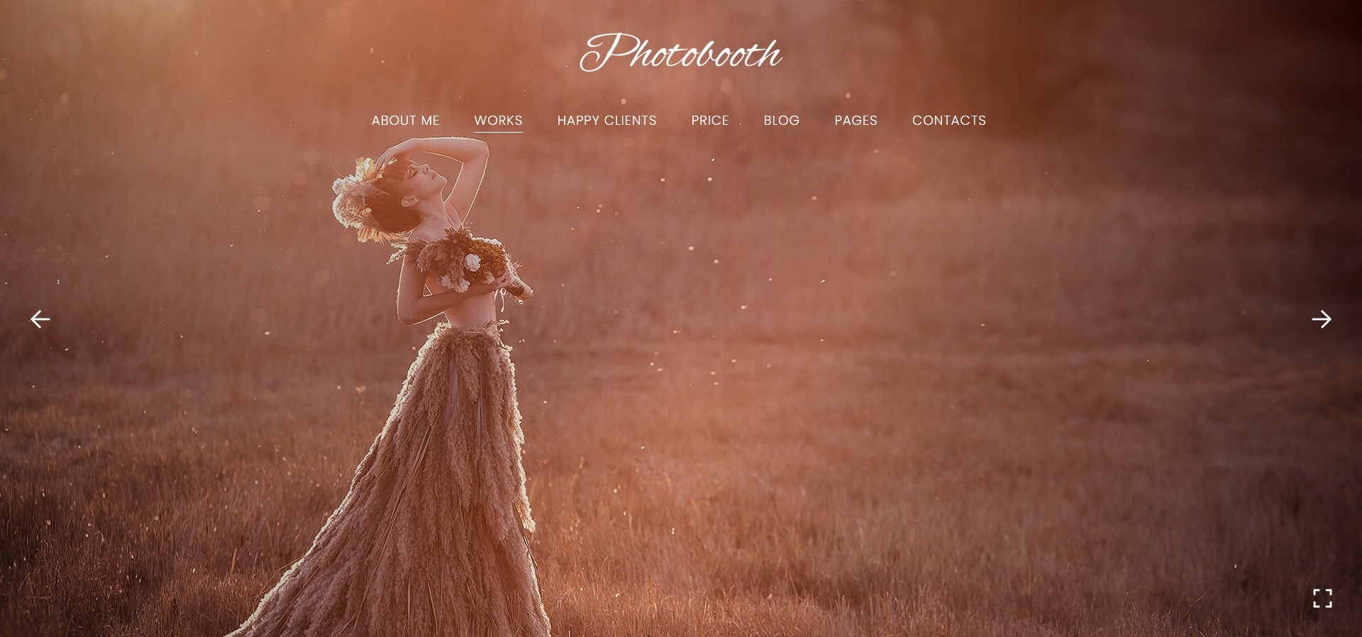 Photobooth Clean WordPress Photography Theme