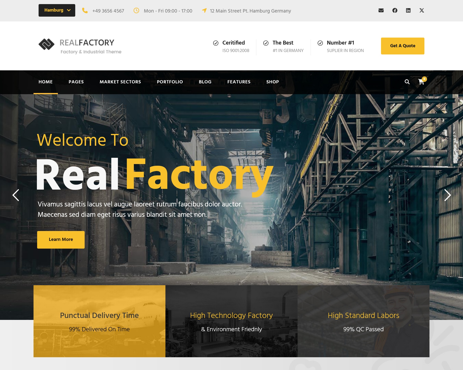 Real Factory WordPress Theme