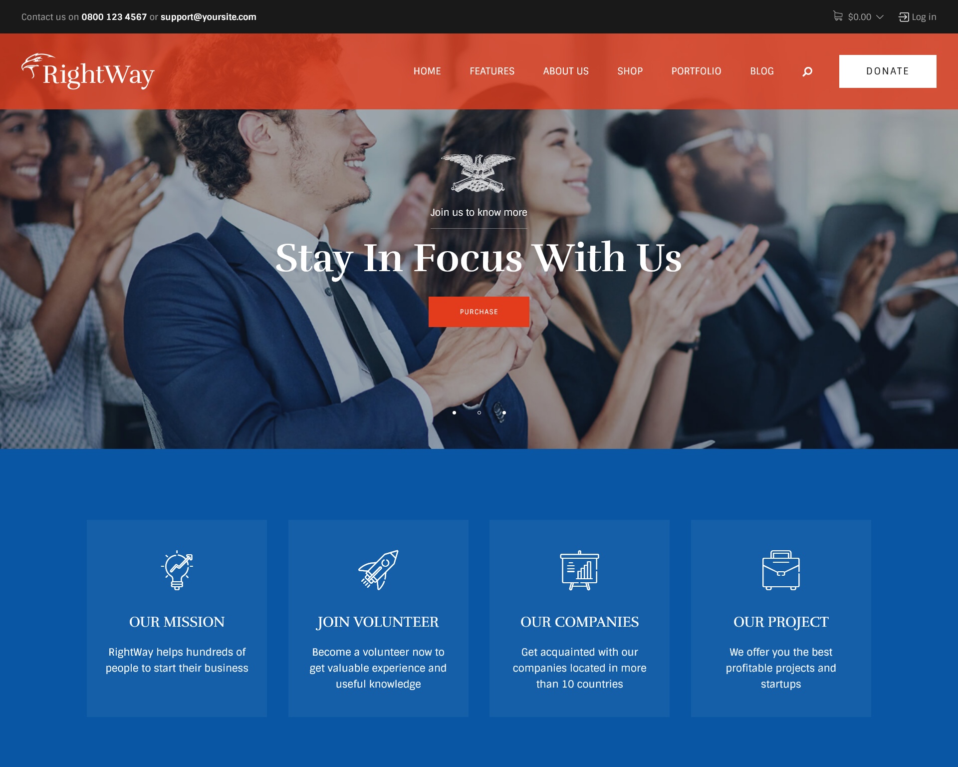 RightWay Political Party & Election Campaign WordPress Theme