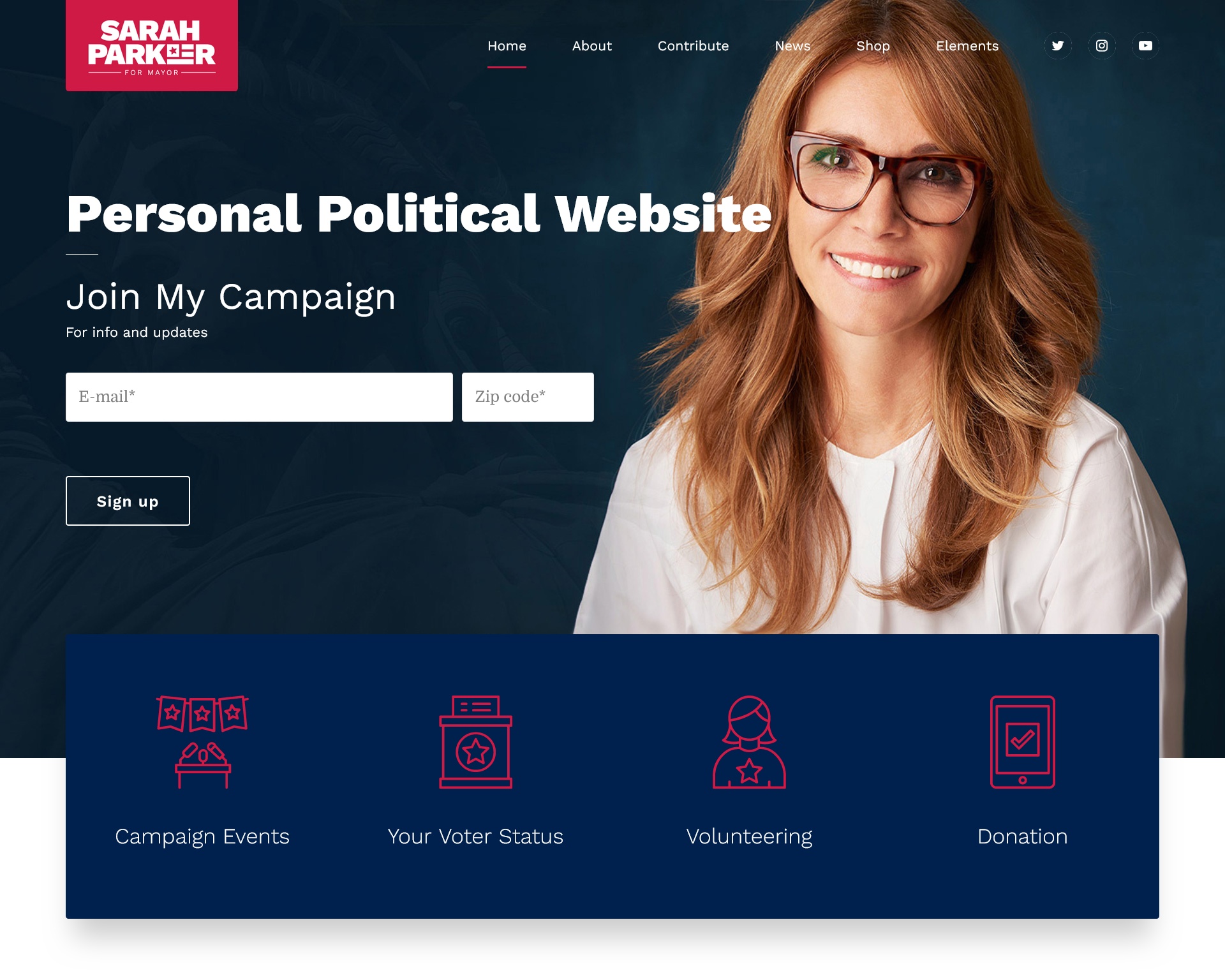 Vox Populi Political Party WordPress Theme