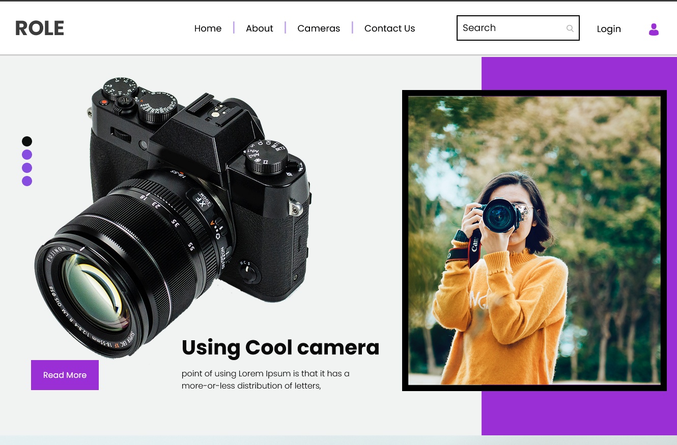 Role Photography Website Template