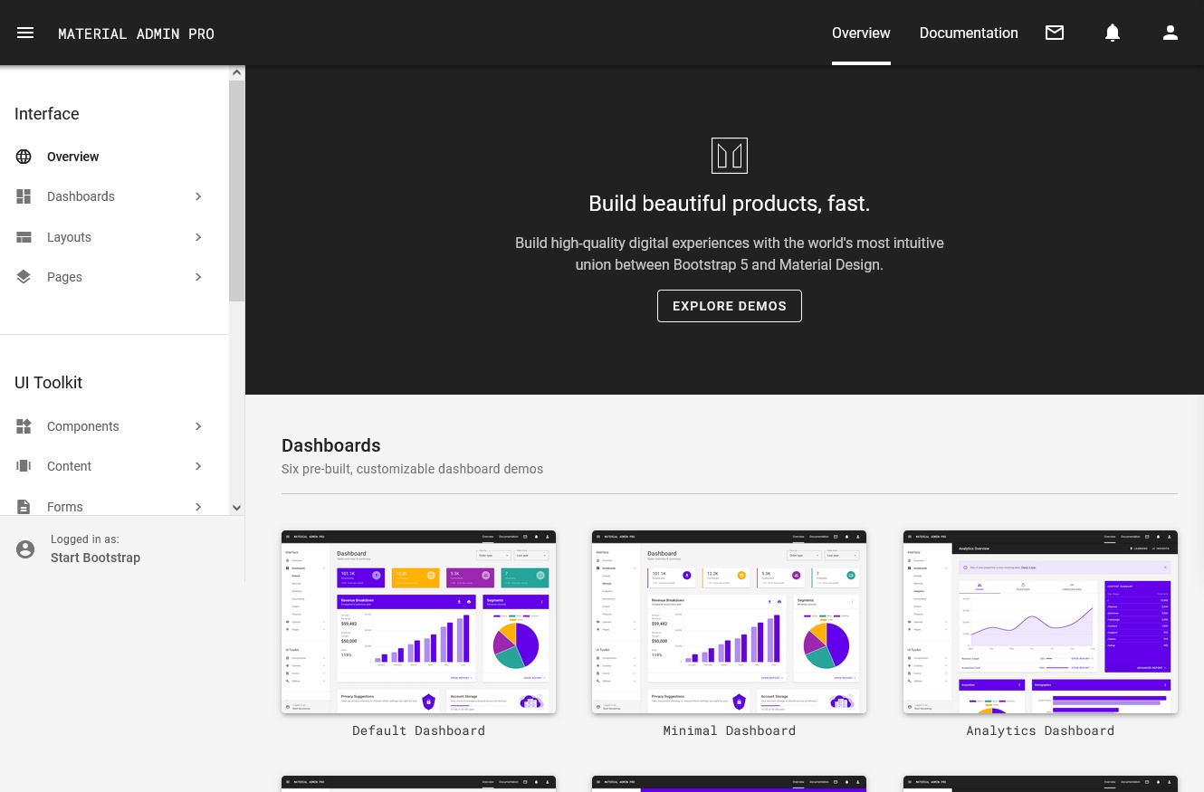 Material Admin Pro Dashboard Template