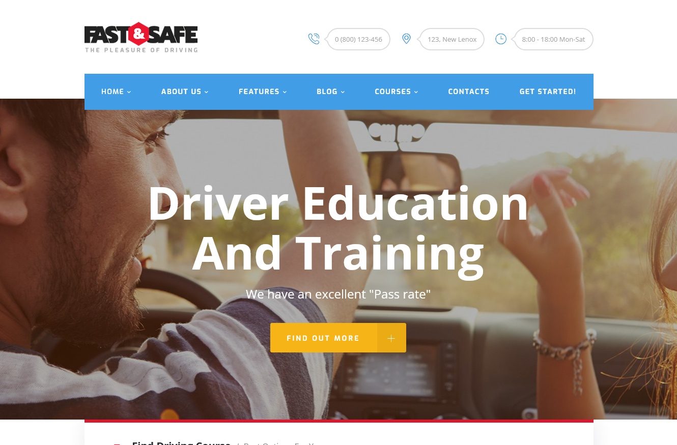 Fast&Safe Driving WordPress Theme