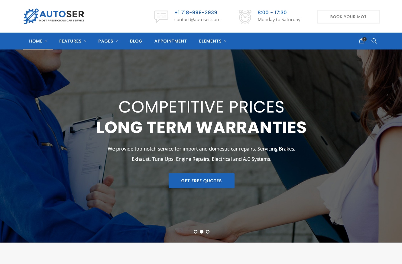 AutoService Responsive Website Template