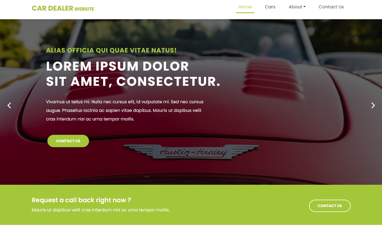 Car Dealer Website Template