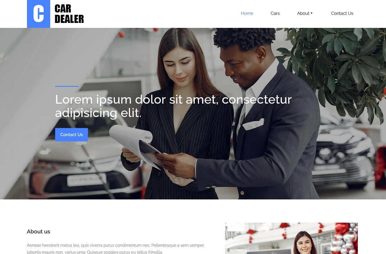 Free Car Dealer Website Template